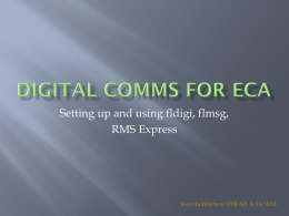 Digital Comms for ECA
