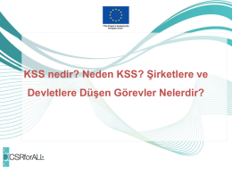 KSS Nedir - CSR For All