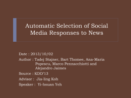 Automatic Selection of Social Media Responses to News