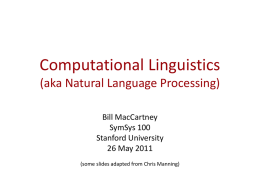 Computational Linguistics & Natural Language
