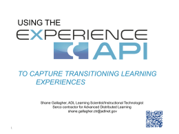Using xAPI to capture transitioning learning experiences