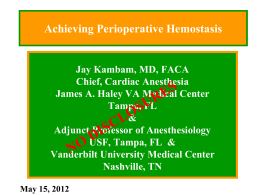 Perioperative Hemostasis