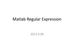 Matlab Regular Expression