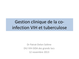 Gestion clinique de la co-infection VIH et tuberculose