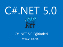 4. C# .NET Sabitler ve Değişkenler