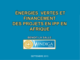 Énergies Vertes et Financement des Projets en IPP en Afrique