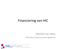 Presentatie – Financiering van HIC