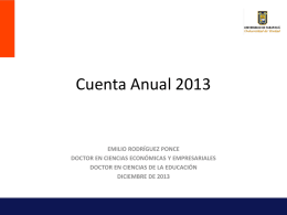 Cuenta Anual 2013 - Universidad de Tarapacá