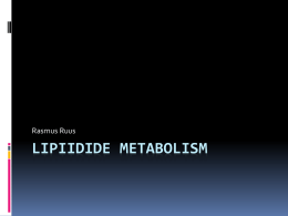 Lipiidide metabolism