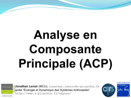 Analyse en Composante Principale (ACP)