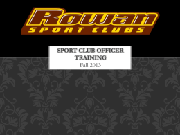 Sport Club Staff Training