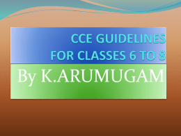 ppt for classes vi to viii cce