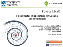 Felsőoktatás-módszertani kihívások a jóllét tükrében (Dr. Kovács