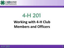 PowerPoint - 4-H Military Partnerships