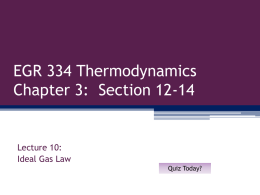 Lecture 10: Ideal Gases