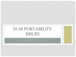 H-1B Portability issues