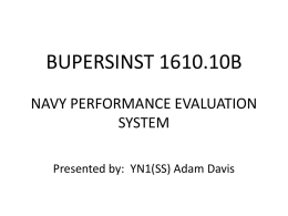 bupersinst 1610.10b navy performance evaluation system