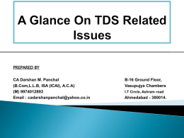 A Glance On TDS Related Issues In Government Sector