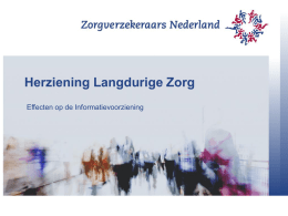 Herziening Langdurige Zorg - Zorgverzekeraars Nederland