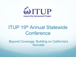 2015 Conference Teaser Slides - (ITUP)