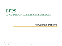 epps edward personal preference schedule