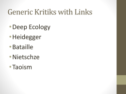 Kritiks on the Topic - 2011MichiganDebateInstitutes
