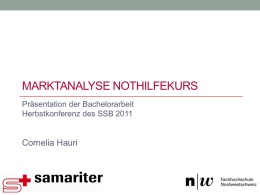 Markt- und konkurrenzanalyse - Der Schweizerische Samariterbund
