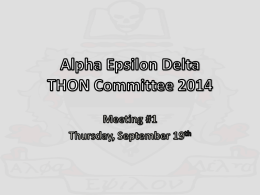 Alpha Epsilon Delta THON Committee 2014