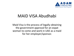 Maid visa – Abu Dhabi