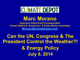 PowerPoint - Climate Conferences