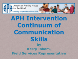 PowerPoint - South Dakota School for the Blind and Visually Impaired