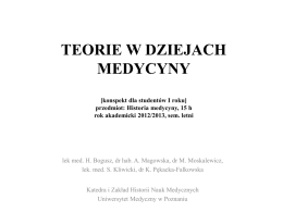 Teoria sygnatur - Katedra Historii Nauk Medycznych w Poznaniu