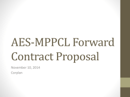 AES-MPPCL Forward Contract Proposal