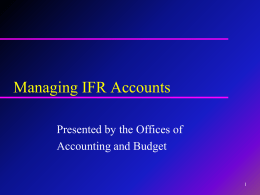 IFR account - Stony Brook University