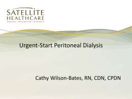 Urgent-Start Peritoneal Dialysis