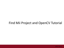 FindMii and OpenCV - Stanford Computer Vision Lab