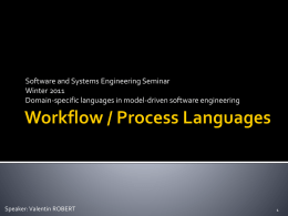 Workflow / Process Languages