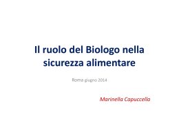 Il ruolo del Biologo nella sicurezza alimentare