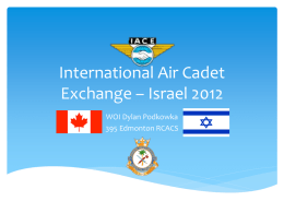 International Air Cadet Exchange * Israel 2012