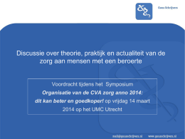 Dia 0 - Kennisnetwerk CVA NL