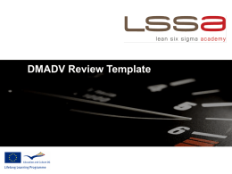 DMADV Review Template