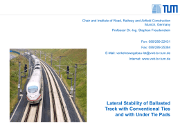 Lateral Stability of Ballasted Track with Conventional Ties
