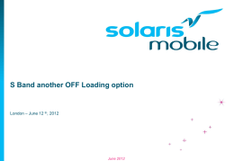 S- Band - Solaris Mobile