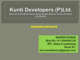 Kunti Developers (P)Ltd. Add-LGF-6,DR White