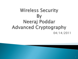 neeraj_WirelessSec - Department of Computer and Information