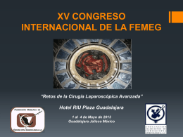 XV CONGRESO INTERNACIONAL DE LA FEMEG