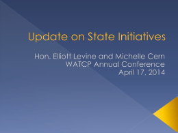 Update on State Initiatives – 4/17/14