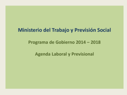 Ministra del Trabajo y Prevision Social.