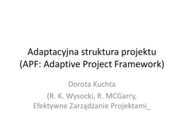 Adaptacyjna struktura projektu