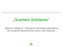 « Quartiers Solidaires »